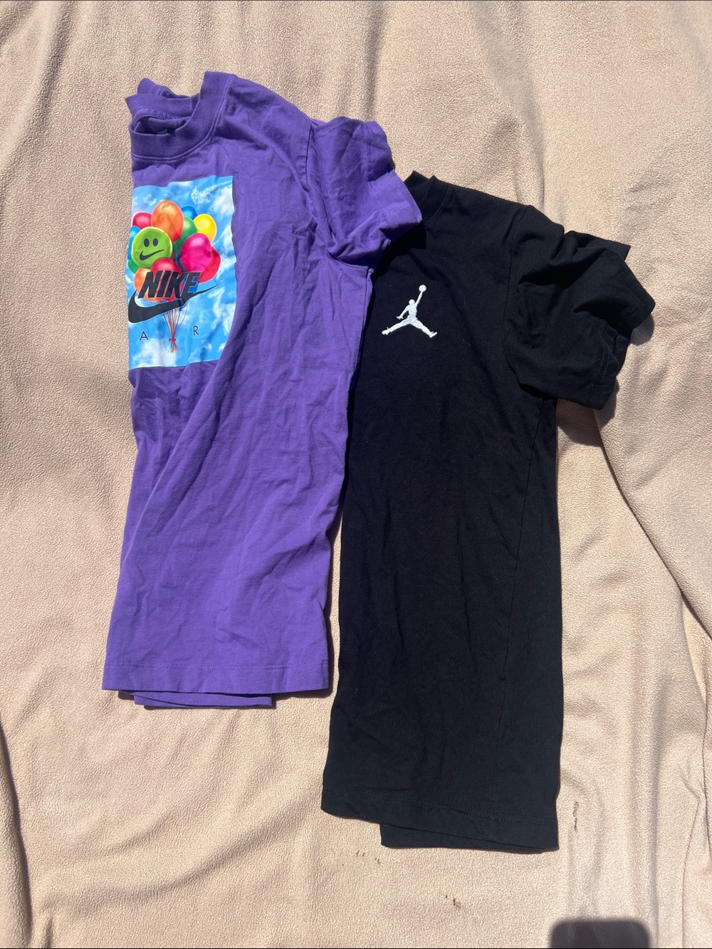 Nike Purple Kids T-Shirt & Black Jordan T-Shirt